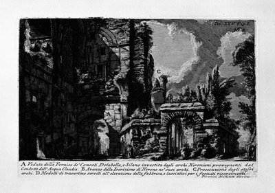 View of the Arch of Consoli Dolabella and Silano by Giovanni Battista Piranesi